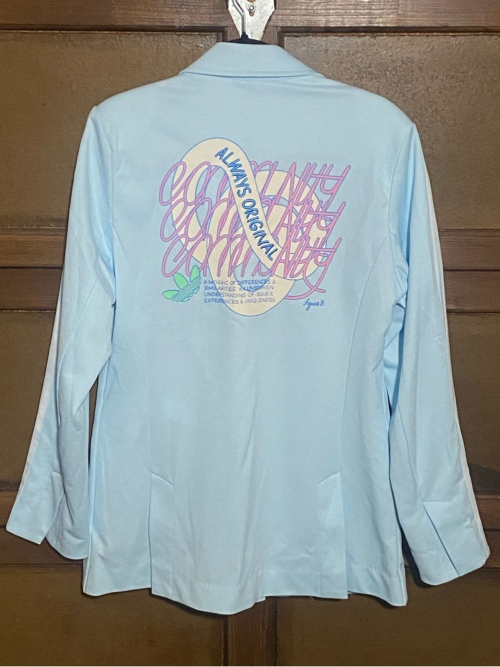 adidas Almost Blue Women's Sportswear Blazer from Adidas Collective Power Sz L